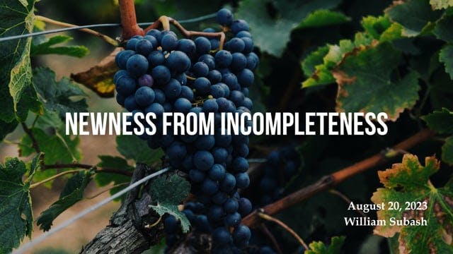 Newness from Incompleteness